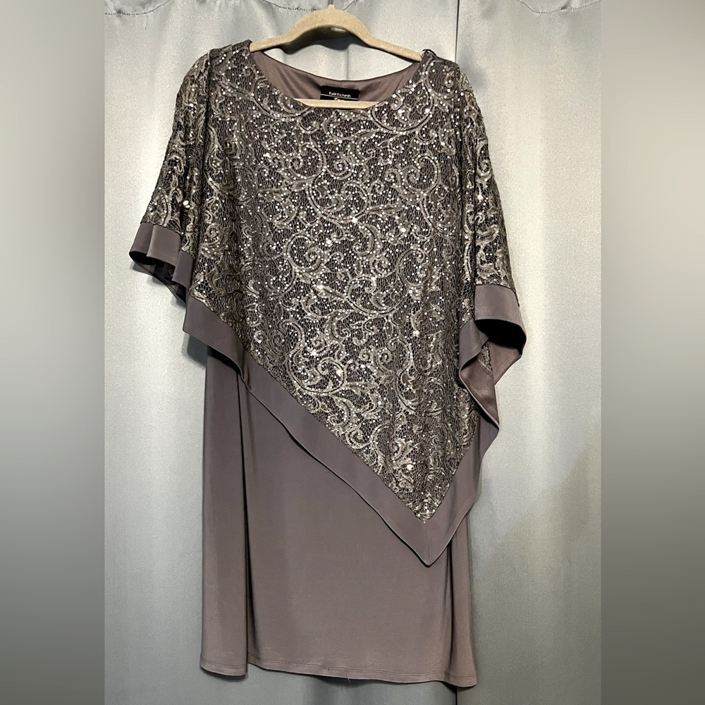 New with tags gray and silver special occasion knit dress